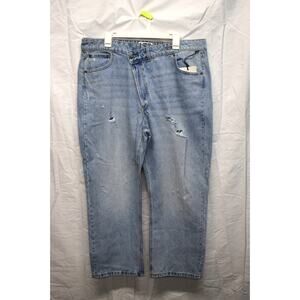 KBB by Kahlana Women's Mid-Rise Tapered Leg The Dylan Jean Light Wash Size 16